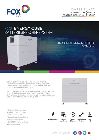 FoxESS Energy Cube Storage System ECS2900-H4 11,52kWh